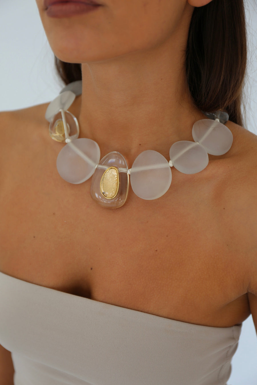 Concept Resin Necklace - Clear