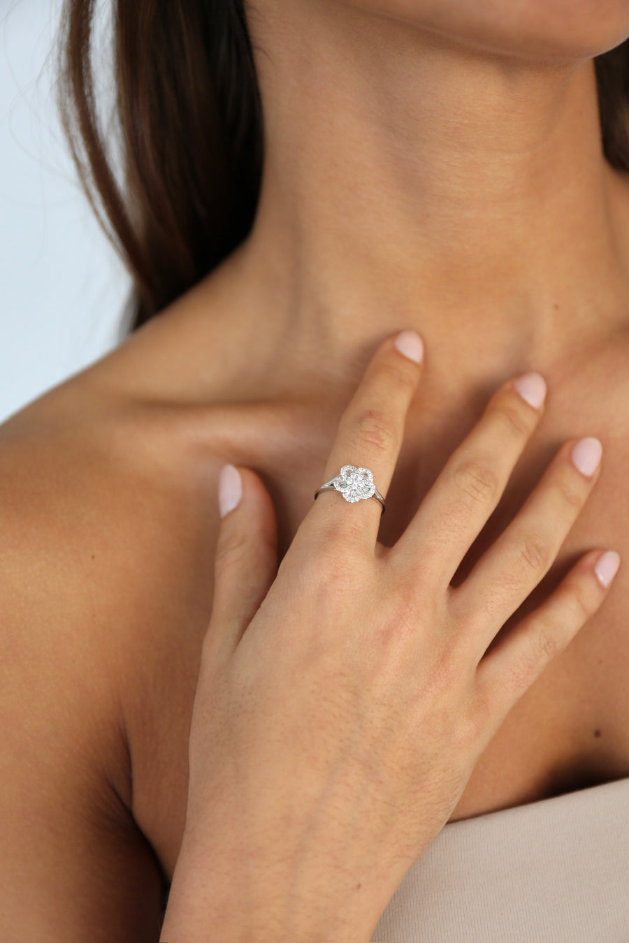 Diamond Flower Ring