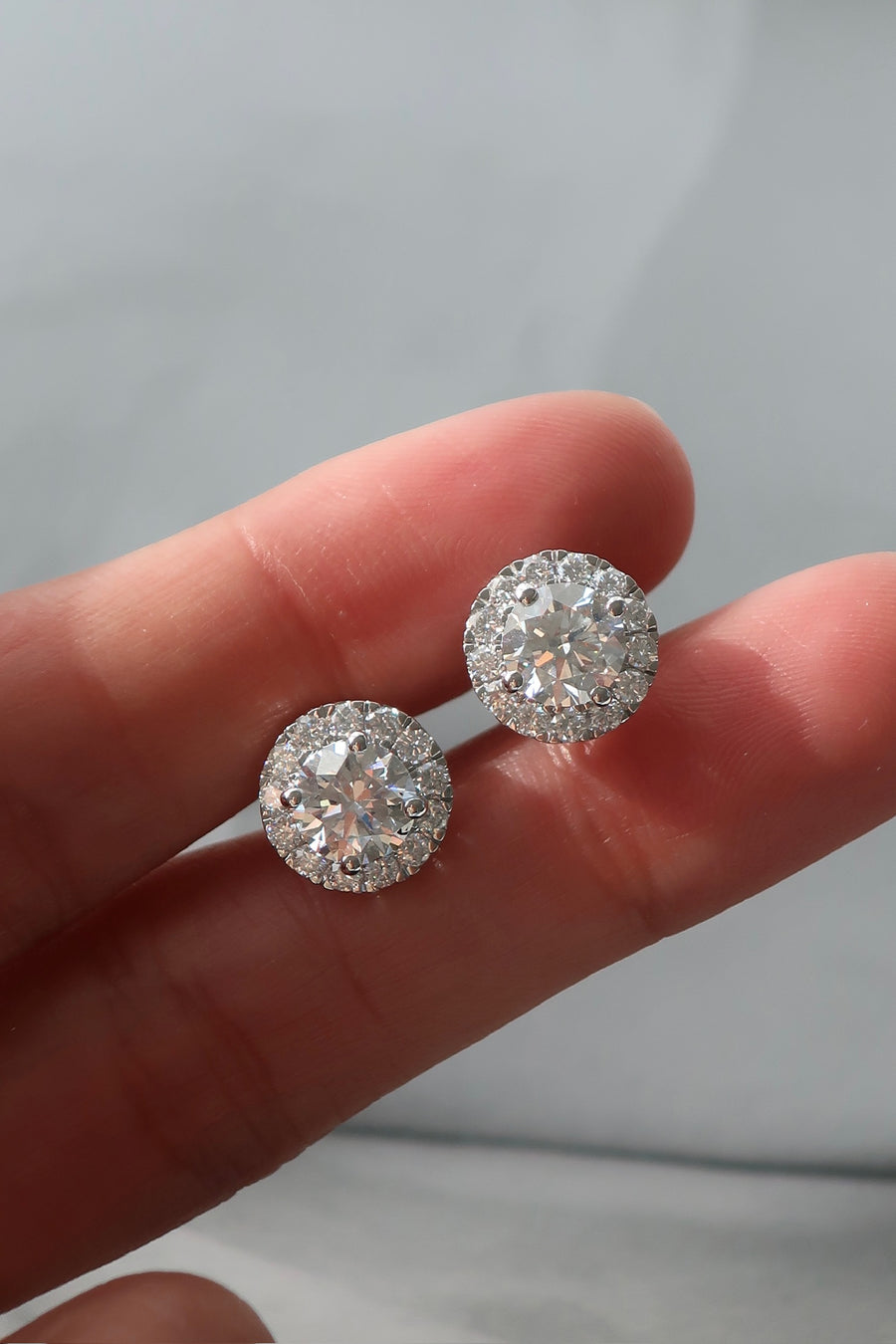 Halo Diamond Earrings