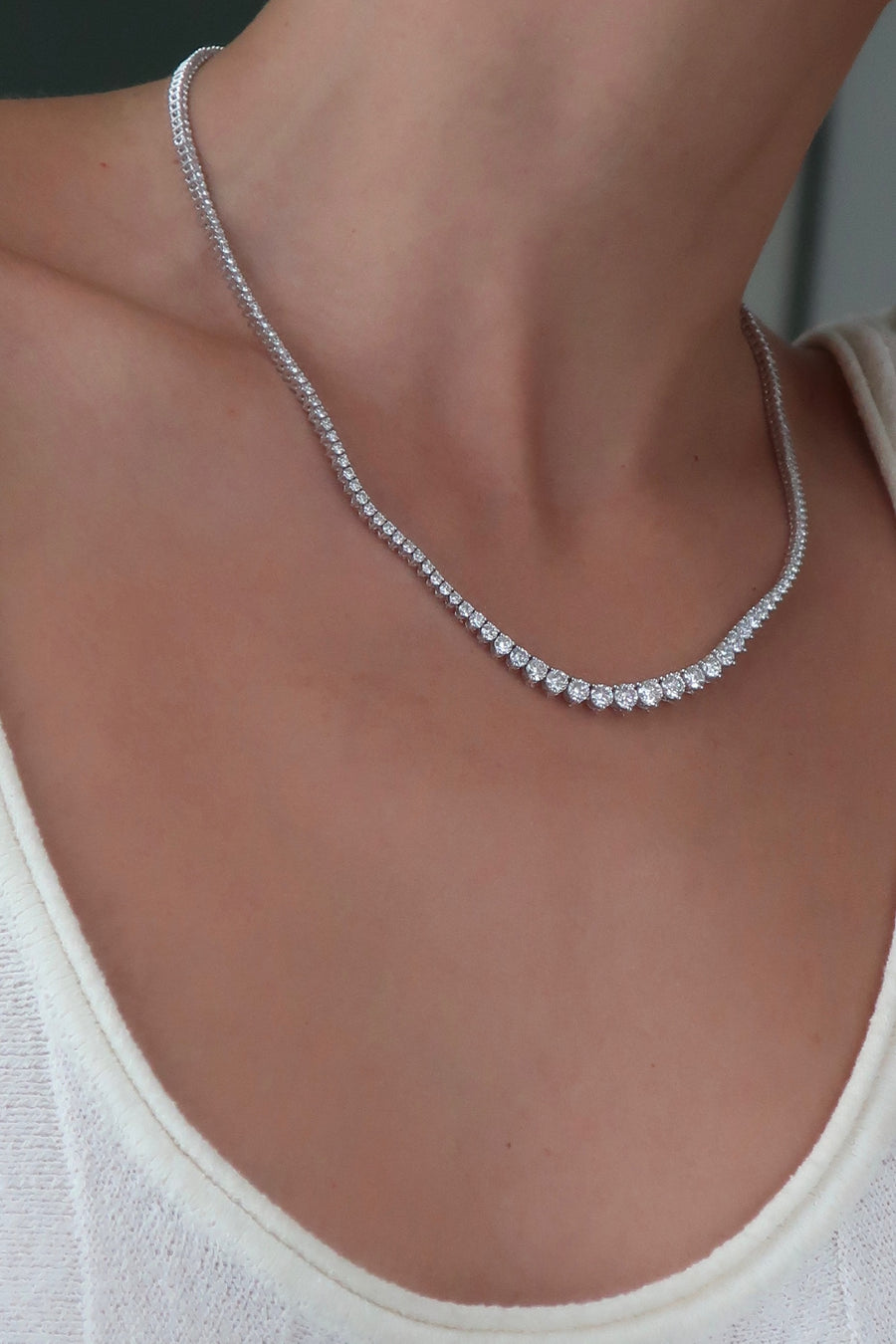 Graduated Tennis Necklace