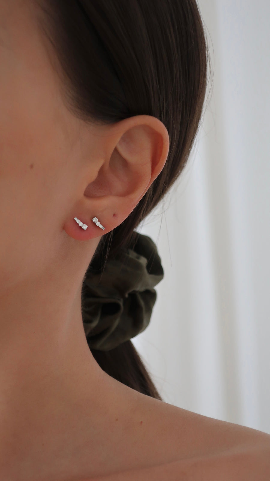 Mini Gradual Diamond Earrings