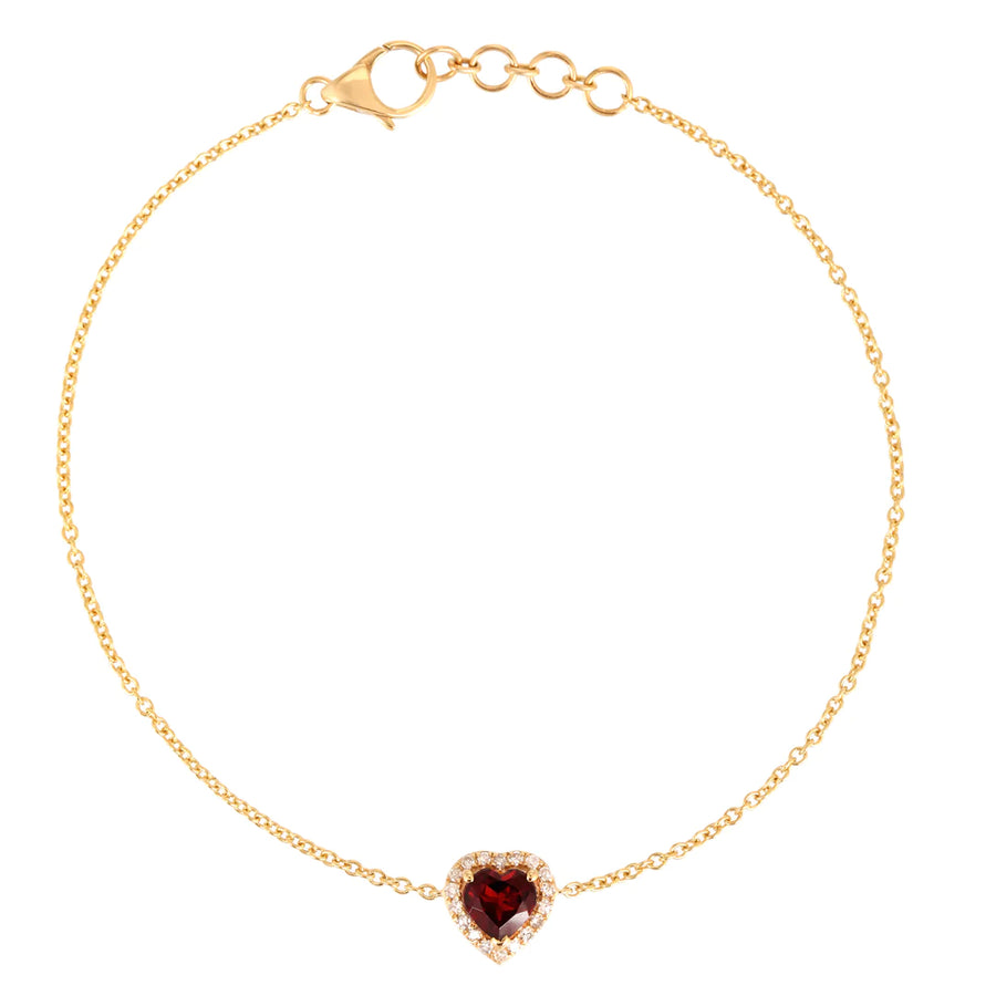 Garnet heart bracelet deals